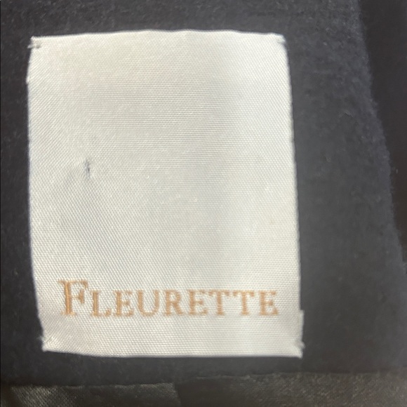 Fleurette coat cashmere blend loro PIANA womens sz 12 navy blue classic luxury - Picture 3 of 16